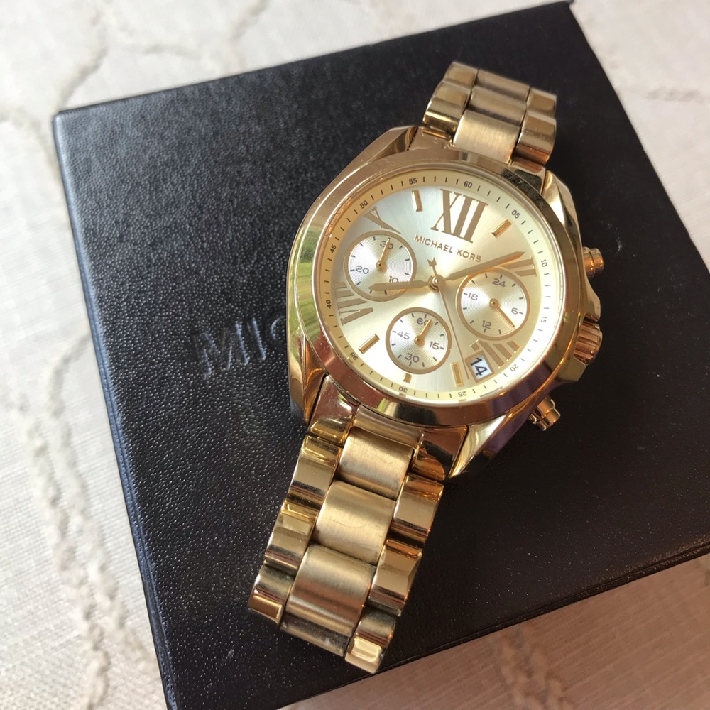Michael Kors Women’s Gold Tone Bradshaw Watch